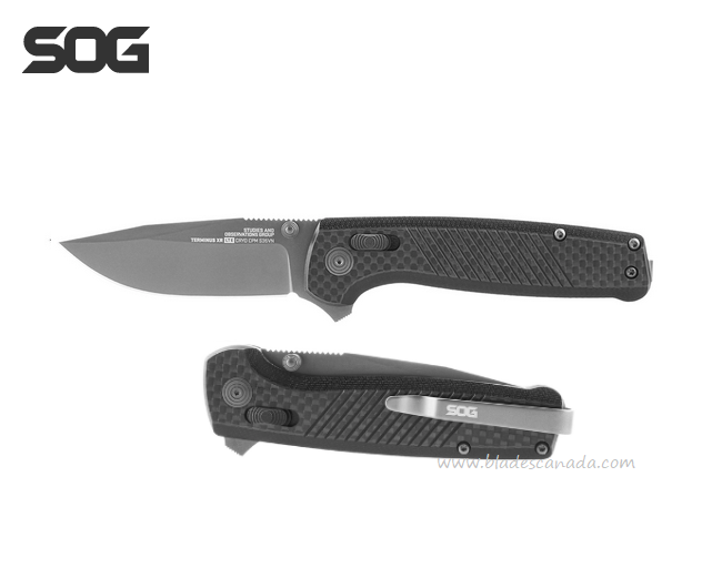 SOG Terminus XR LTE Flipper Folding Knife, CPM S35VN, G10/Carbon Fiber, TM1032BX