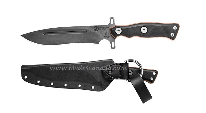 TOPS Operator 7 Fighting Fixed Blade Knife, Micarta/G10, Kydex Sheath, OP7-01