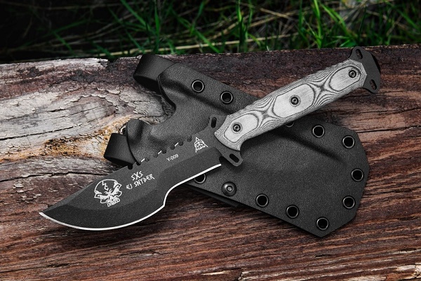 TOPS Skullcrusher's Xtreme Sidekick Fixed Blade Knife, 1095 Carbon, Micarta, Kydex Sheath, SXS-01