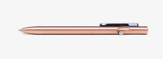 Tactile Turn Slim Bolt Action Pen Standard - Copper w/ Timascus Clip