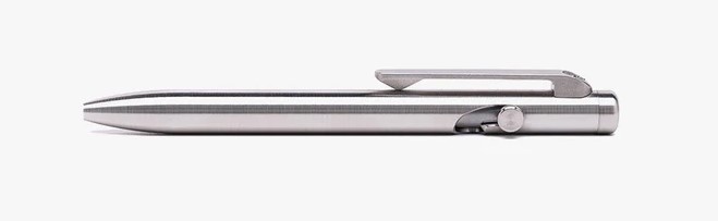 Tactile Turn Slim Bolt Action Pen Mini - Titanium - Click Image to Close