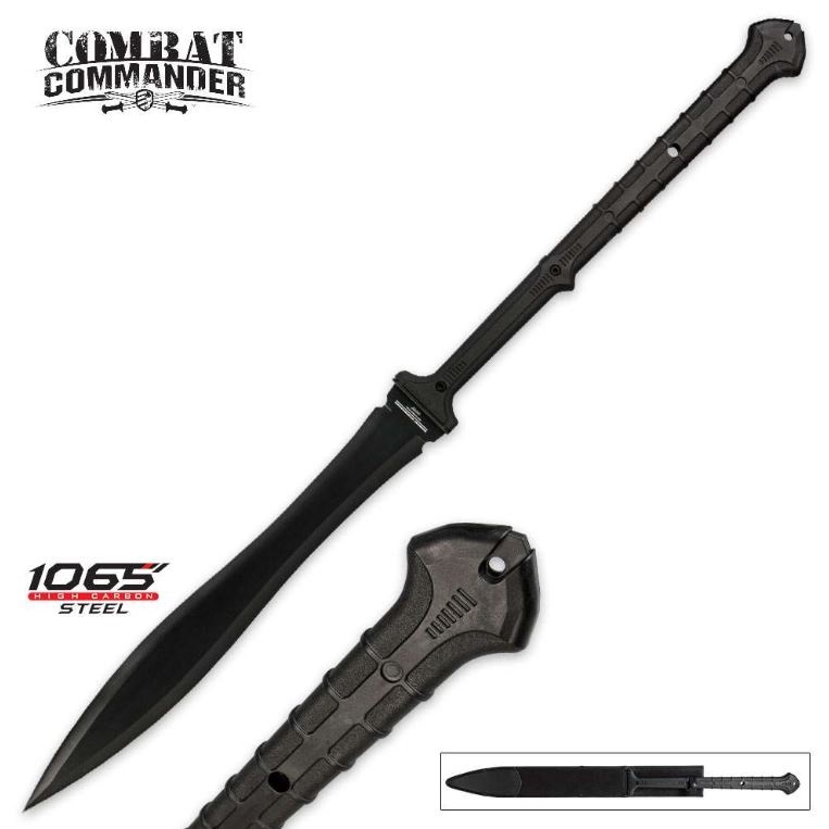 UC Combat Commander Two-Handed Gladius Sword, 1065 Carbon, Nylon Sheath, UC3142