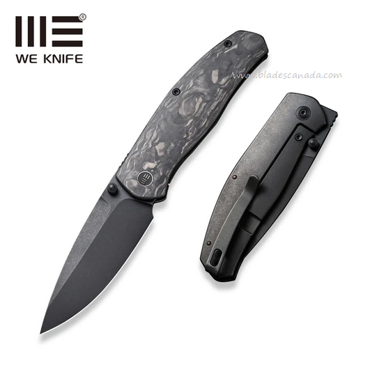 WE Knife Esprit Flipper Framelock Knife, CPM 20CV Black, Titanium/CF, 20025A-C