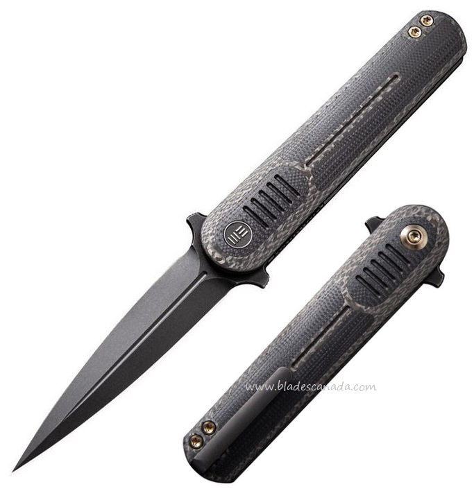 WE Knife Angst Flipper Folding Knife, S35VN, Carbon Fiber/G10 Inlay, 2002C - Click Image to Close