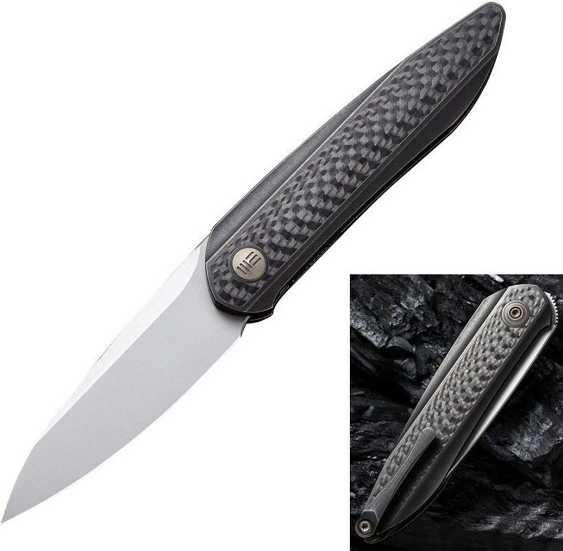WE Knife Black Void Opus 20CV, Carbon Fiber and Titanium Black 2010A