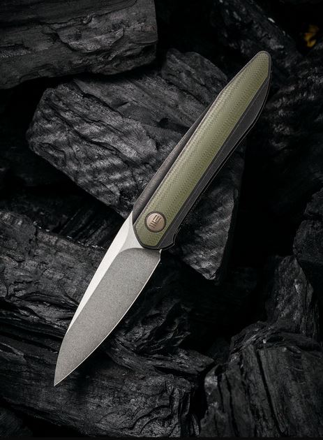 WE Knife Black Void Opus 20CV Folder, G10 Green and Titanium Black 2010V-2