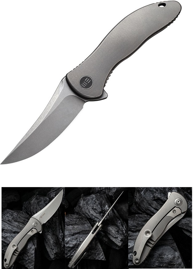 WE Knife Mini Synergy Flipper Framelock Knife, CPM 20CV, Titanium, 2011A
