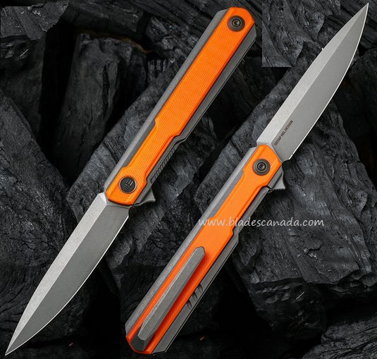 WE Knife Peer Flipper Framelock Knife, 20CV, Titanium/G10, 2015A - Click Image to Close