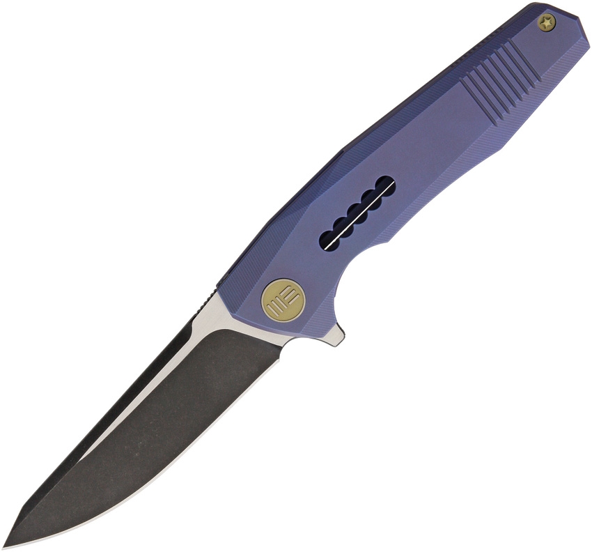 WE Knife 603F Flipper Framelock Knife, S35VN Two-Tone, Titanium Purple/Blue