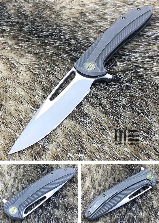 WE Knife Flipper Framelock Knife, S35VN Satin, Titanium, 615G