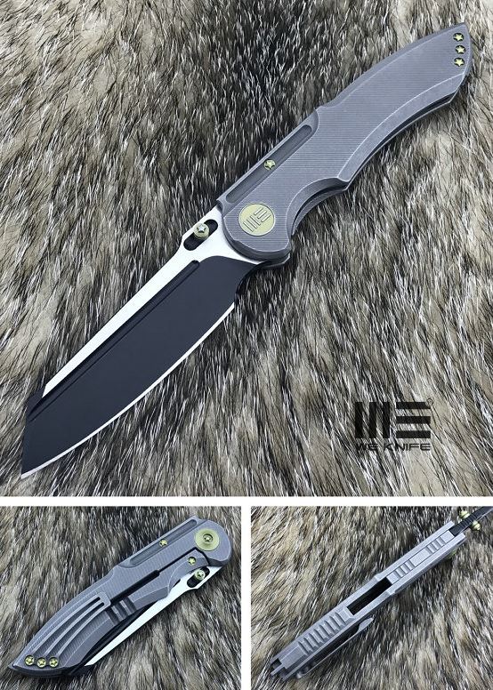 We Knife 620G Framelock Folding Knife, M390 Two-Tone, Titanium Grey