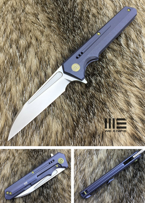 WE Knife 705A Talon Framelock Folding Knife, M390, Titanium Blue - Click Image to Close