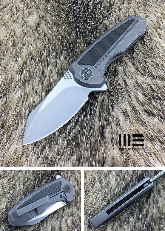 WE Knife Valiant Flipper Framelock Knife, S35VN, Titanium Grey, 717H - Click Image to Close