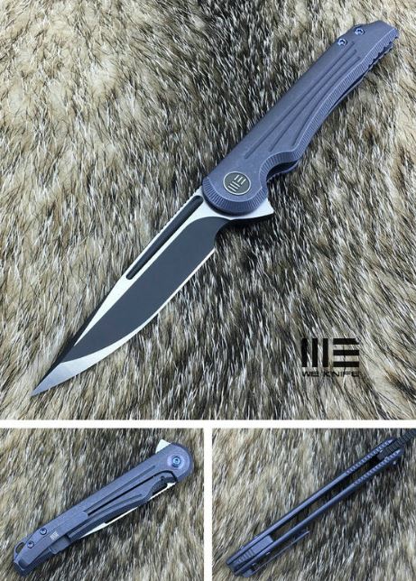 WE Knife Array Flipper Framelock Knife, S35VN, Titanium, 718A - Click Image to Close