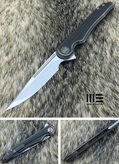 WE Knife Array Flipper Framelock Knife, S35VN, Titanium, 718F