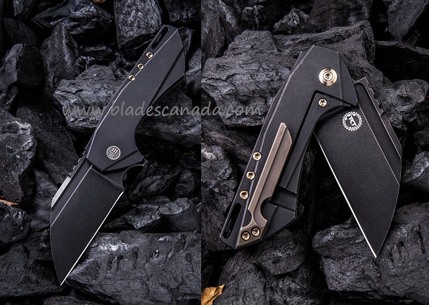 WE Knife Roxi Framelock Folding Knife, M390 Black, Titanium Black, WE820B