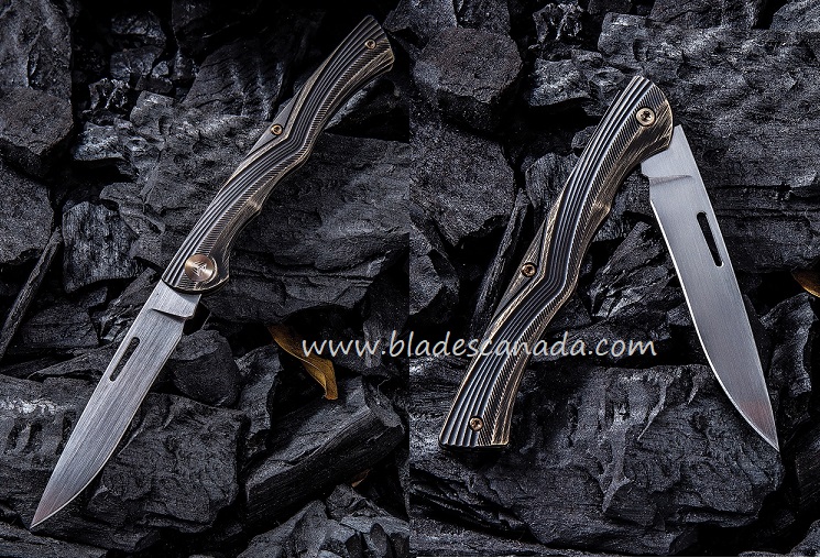 WE Knife Scamp Slipjoint Folding Knife, S35VN, Titanium Black/Bronze, 905A - Click Image to Close