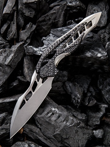WE Knife Arrakis Framelock Folding Knife, M390, Titanium/Carbon Fiber, 906CF-C