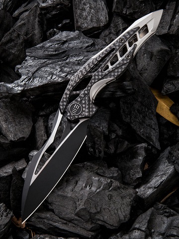 WE Knife Arrakis Framelock Folding Knife, M390, Titanium/Carbon Fiber, 906CFD
