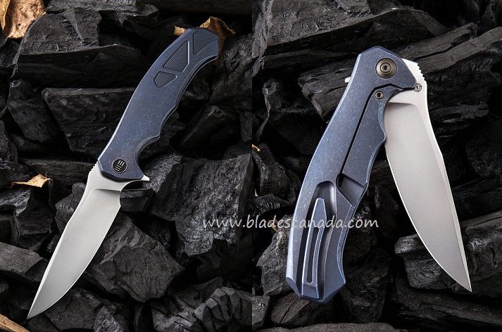 WE Knife 037 Framelock Folding Knife, M390, Titanium Blue, 910B