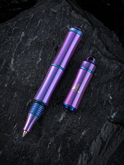 WE Knife TP-04D Syrinx Pen, Titanium Blue/Purple - Click Image to Close