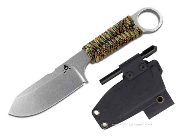 White River Firecraft 3.5 Fixed Blade Knife, S35VN, TreeStand Camo Cord Wrap, Kydex Sheath