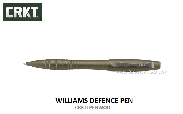 CRKT Williams Defense Pen, Aluminum OD, CRKTTPENWOD - Click Image to Close