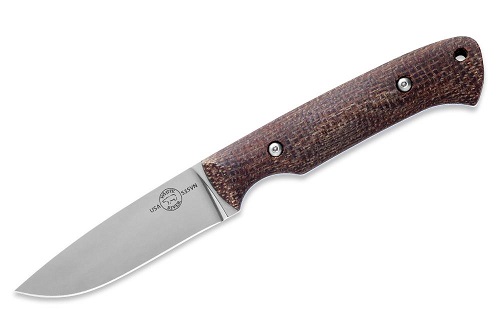 White River Hunter Fixed Blade Knife, S35VN, Micarta Natural Burlap, Kydex Sheath