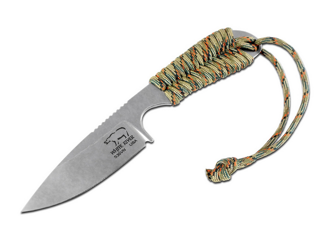 White River M1 BackPacker Fixed Blade Knife, S35VN, TreeStand Paracord, Kydex Sheath