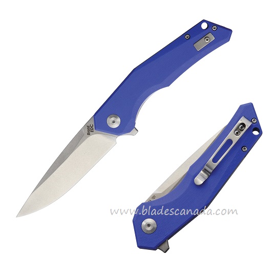 WSC Group B'yond EDC Arch Flipper Folding Knife, D2 SW, G10 Blue, 1901DGBL
