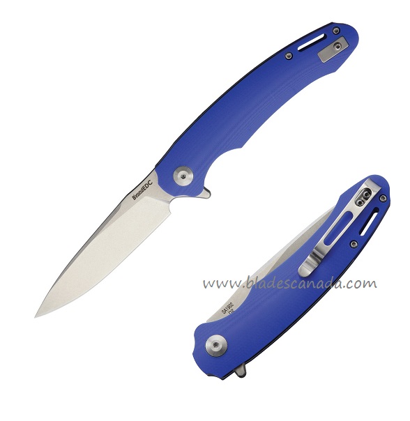 WSC Group B'yond EDC Harak Flipper Folding Knife, D2 SW, G10 Blue, 1902DGBL