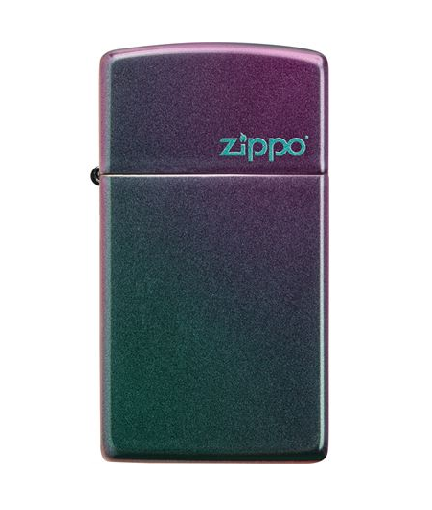 Zippo Slim Iridescent w/Zippo Logo Lighter, 49267ZL