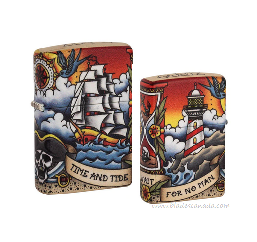 Zippo Nautical Tattoo Design Lighter, 49532