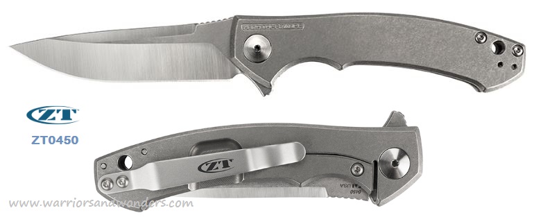 Zero Tolerance 450 Flipper Framelock Knife, S35VN Two-Tone, Titanium