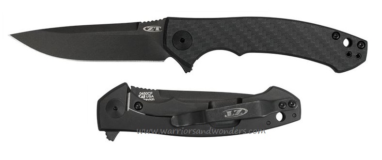 Zero Tolerance 0450CF Flipper Framelock Knife, S35VN, Carbon Fiber