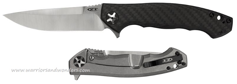 Zero Tolerance 0452CF Flipper Framelock Knife, S35VN Two-Tone, Carbon Fiber