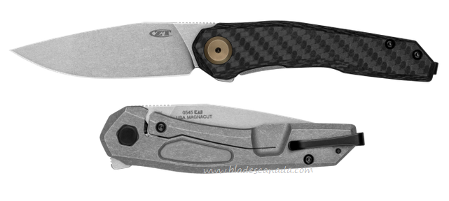 Zero Tolerance 0545 Flipper Framelock Knife, MagnaCut SW, Carbon Fiber/Titanium