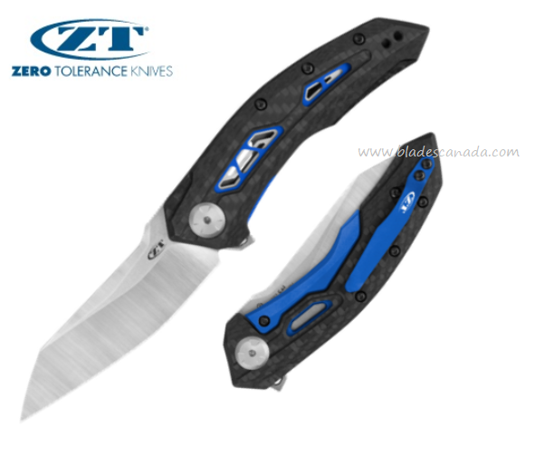 Zero Tolerance 0762 Flipper Framelock Knife, CPM 20CV, Carbon Fiber